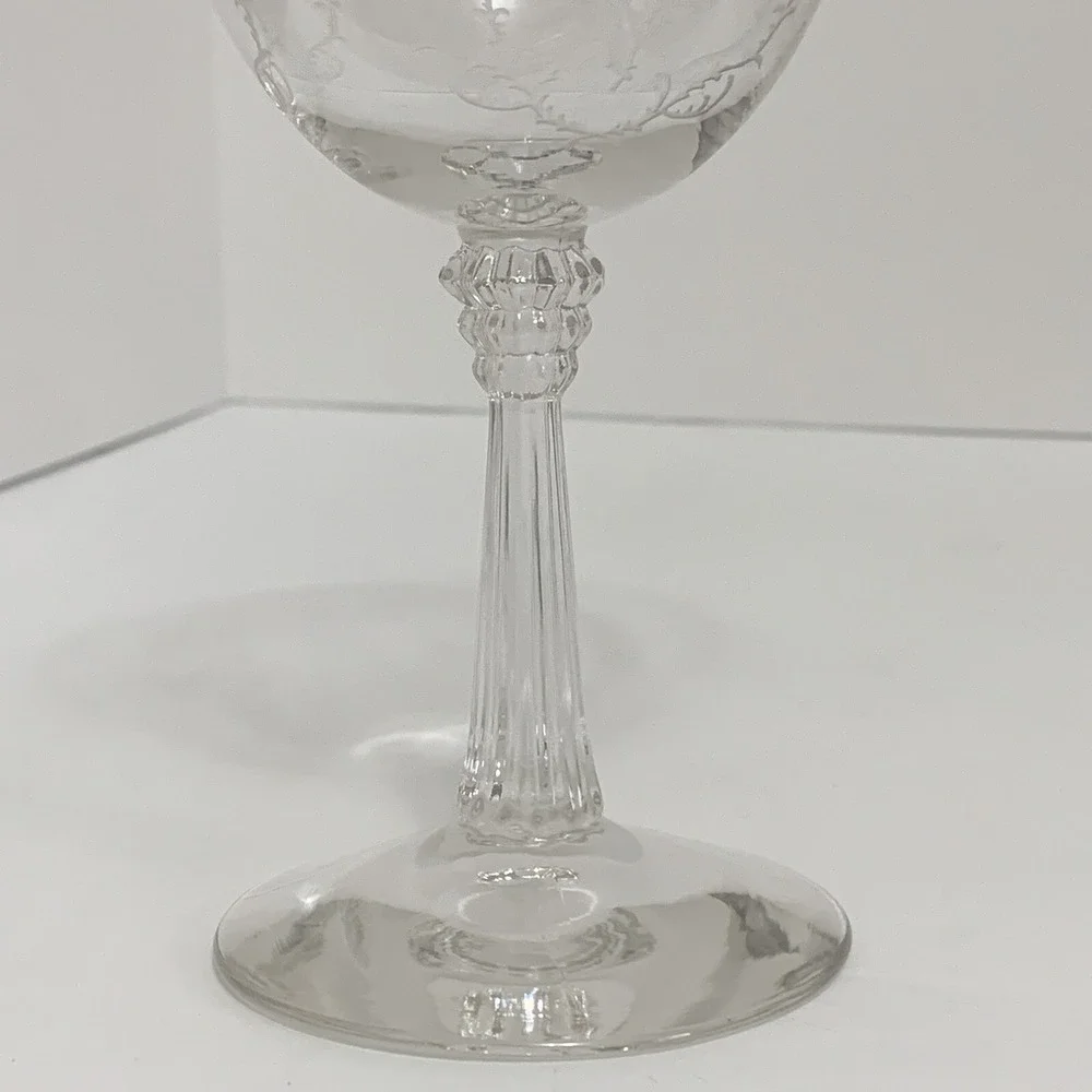 Vintage Stem Fostoria Shirley Clear Champagne Tall Sherbet Glass Etch Elegant